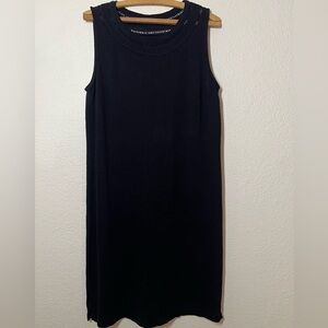 Talbots Black Cotton Dress Size Medium